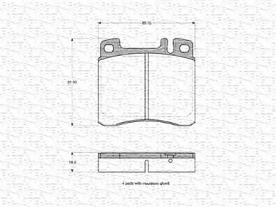 MAGNETI MARELLI 363702160567 -  Комплект тормозных колодок, дисковый тормоз